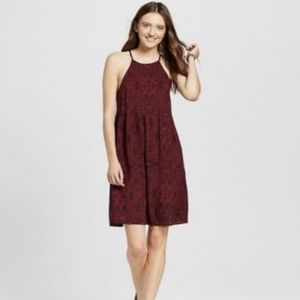 Mossimo by Target Maroon Paisley Dress